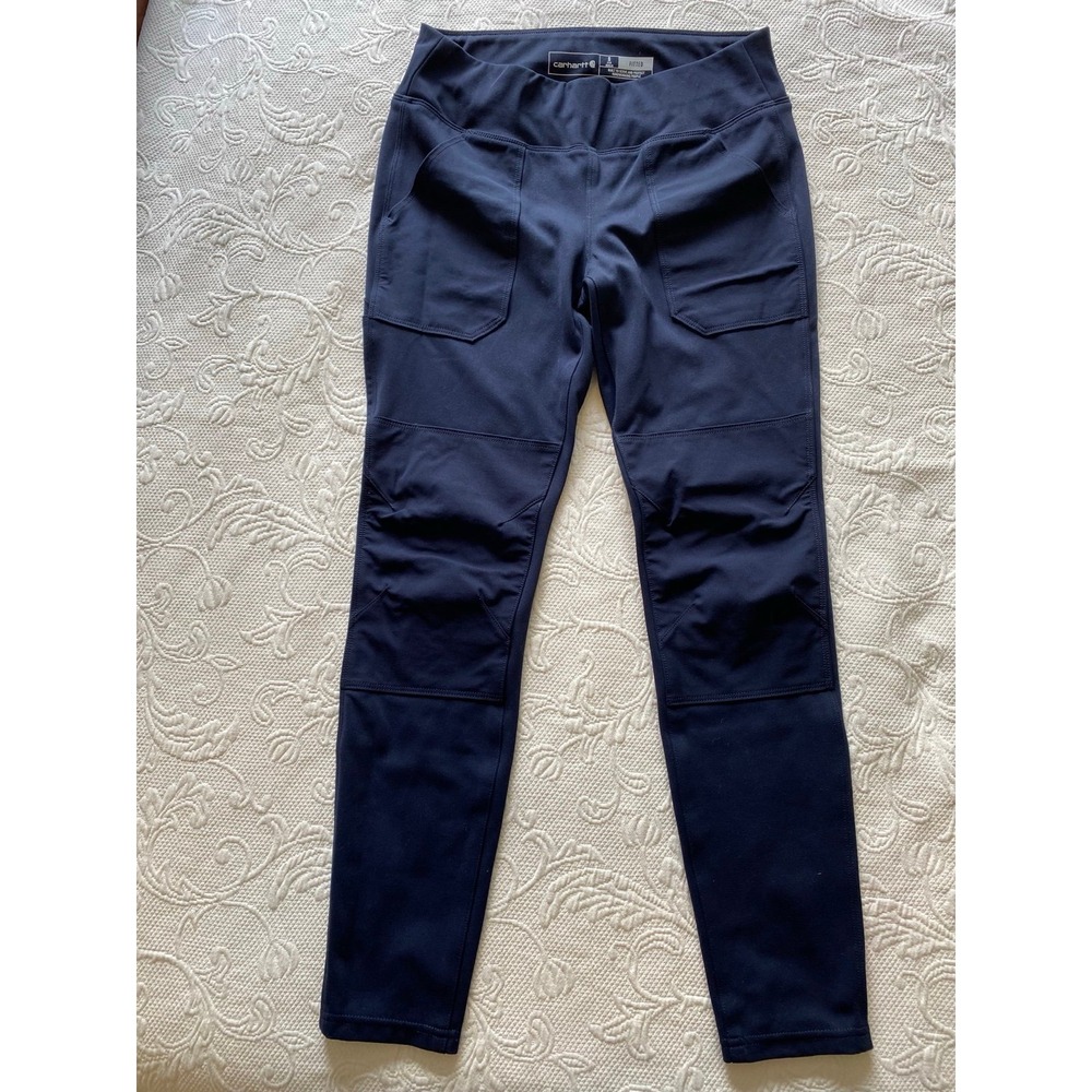Carhartt Pants Women Small Fitted Navy Pull-on Gorp Workwear s15
